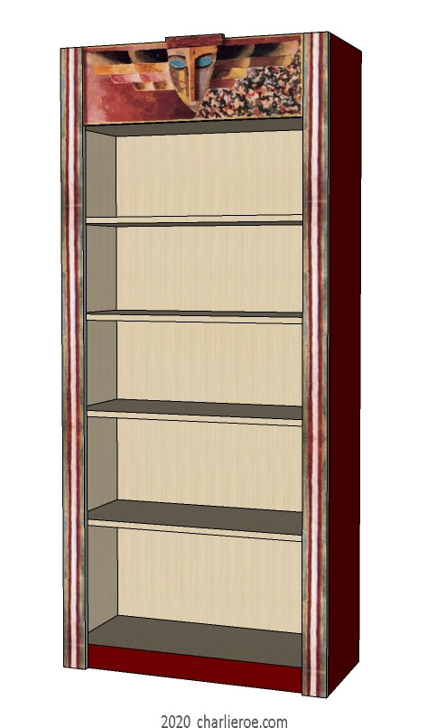 New Bloomsbury Group style painted 'Morpheus' bookcase
