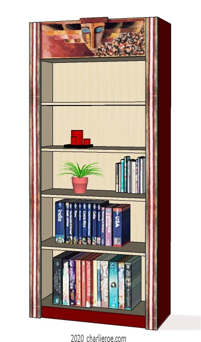 New Bloomsbury Group style painted 'Morpheus' bookcase