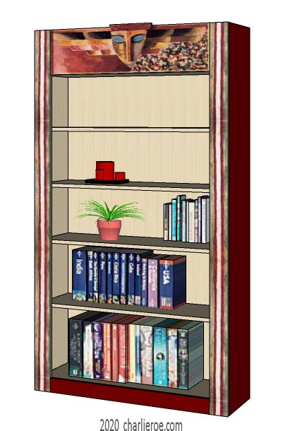 New Bloomsbury Group style painted 'Morpheus' bookcase