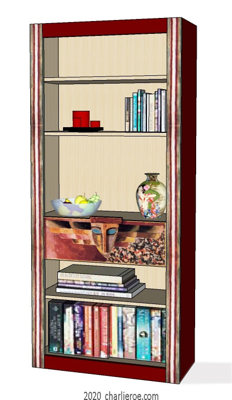 New Bloomsbury Group style painted 'Morpheus' bookcase