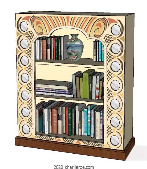 New Bloomsbury Group style painted bookshelf
