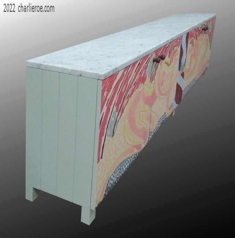 new Omega Workshops style painted 'Adam & Eve' design 4 door sideboard
