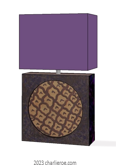 New Bloomsbury Group style hand painted table Lamp