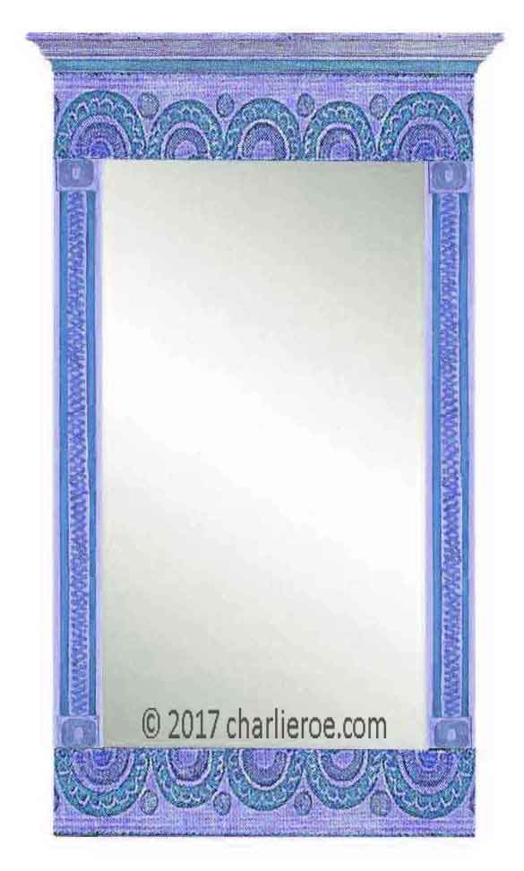 new Bloomsbury Group style painted mirror frame