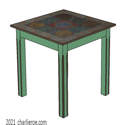 New Bloomsbury Group style painted dining breakfast table