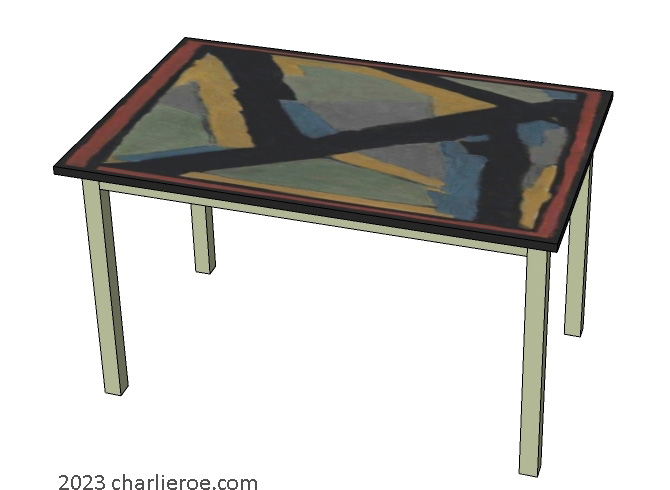 New Omega Workshops design painted coffee table