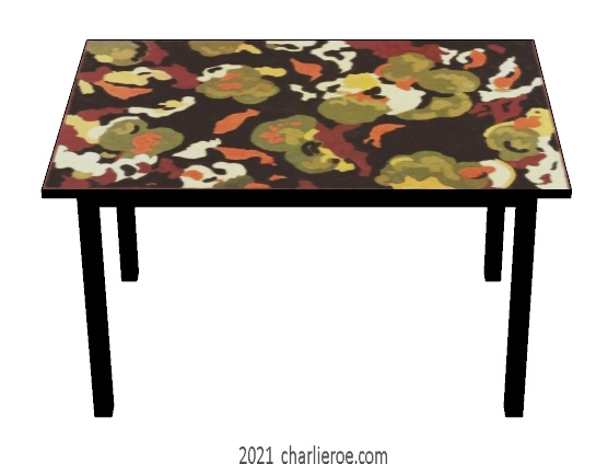 New Omega Workshops Bloomsbury Group Duncan Grant's painted 'Lilypond' breakfast dining table