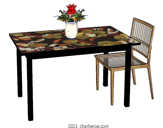 New Omega Workshops Bloomsbury Group Duncan Grant's painted 'Lilypond' breakfast dining table