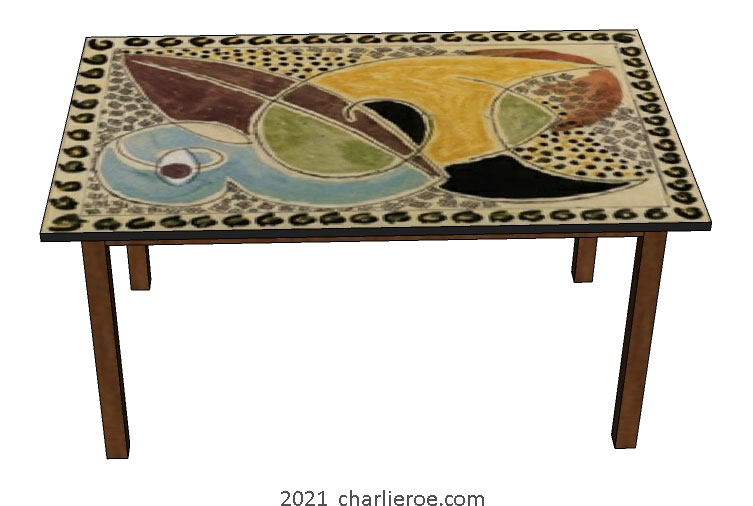 New Bloomsbury group painted dining breakfast or coffee tables