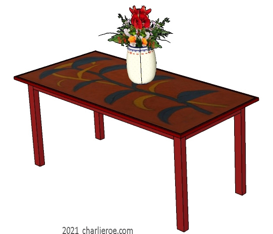New Omega Workshops design painted coffee table