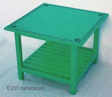 new Omega Workshops painted stencilled coffee tables furniture
