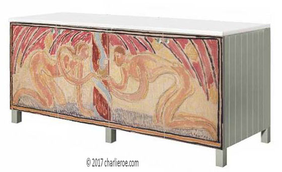 new Omega Workshops style painted 'Adam & Eve' design 4 door sideboard