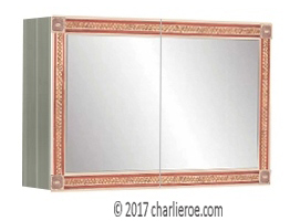 new Omega Workshops style painted 2 door wall mirror cupboard unit