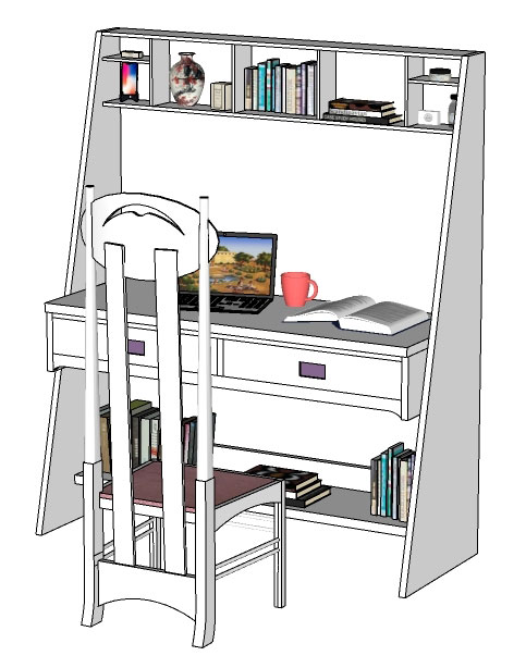 New CR Mackintosh style console hall table, sideboard, bar or desk lacquered painted white finish