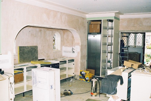 CR Mackintosh fitted  painted kitchen furniture