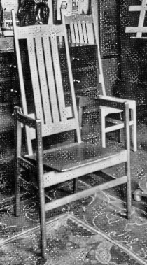CFA Voysey Arts & Crafts Movement oak chair
