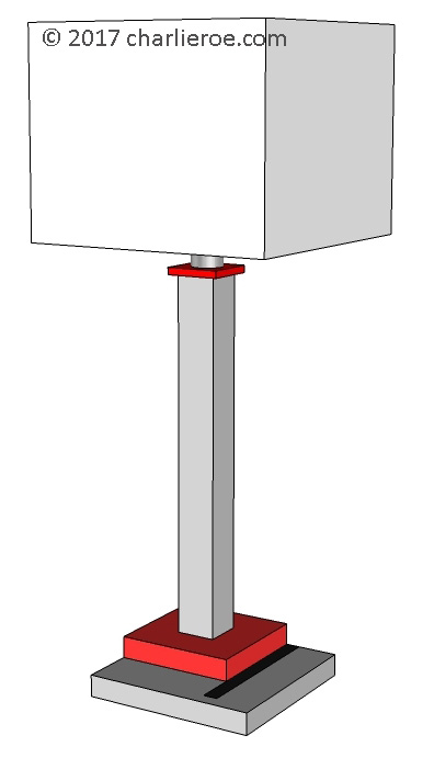 New Gerrit Rietveld De Stijl painted table lamps lights