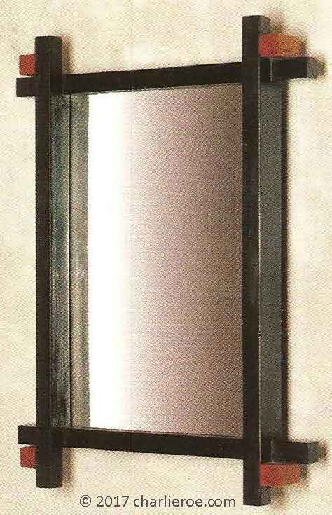 Gerrit Rietveld De Stijl painted wall mirror