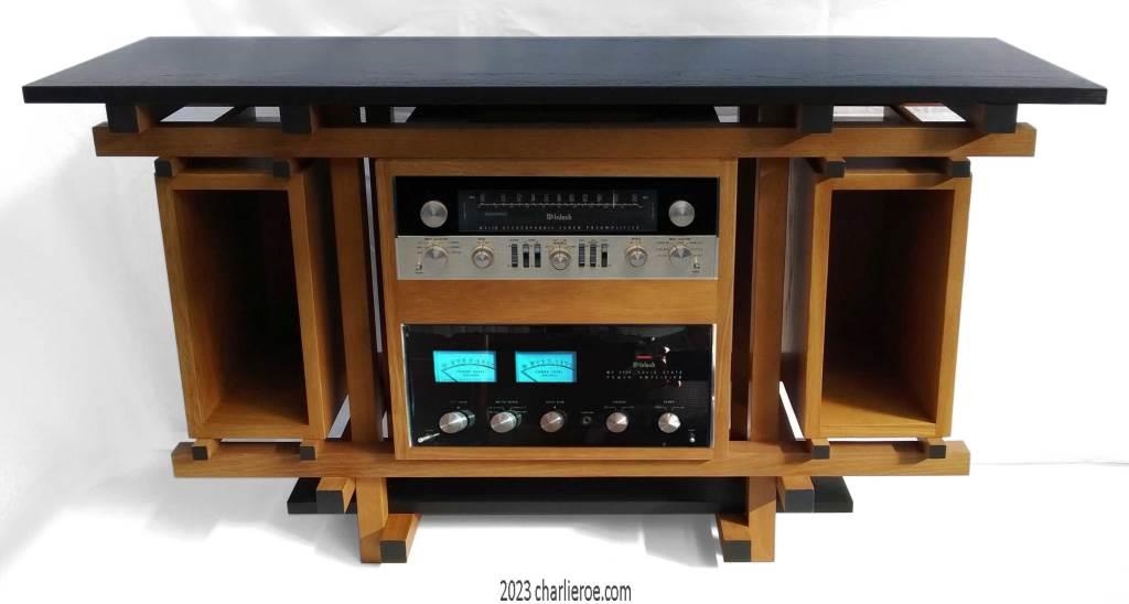New Gerrit Rietveld De Stijl large stereo unit, TV stand or sideboard finished