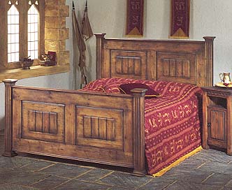 Gothic style wooden bed and bedroom furniture