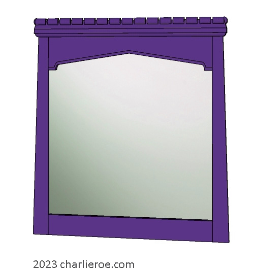 New Gothic Gothique Gotik revival Tudor arch painted mantle wall mirror frame