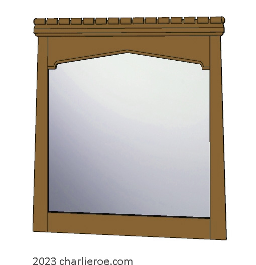 New Gothic Gothique Gotik revival Tudor arch painted mantle wall mirror frame