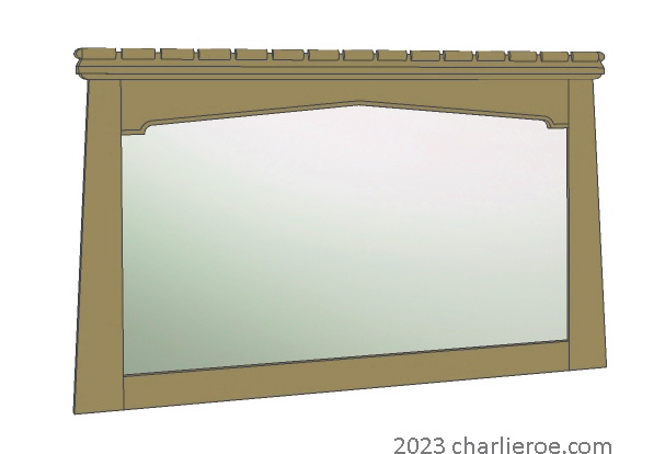 New Gothic Gothique Gotik revival Tudor arch painted mantle wall mirror frame