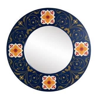 new Wm Burges Gothic Revival Painted round mirror frame furniture