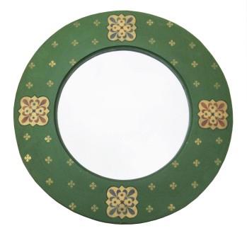 new Wm Morris style Painted round Gothic mirror frames furniture