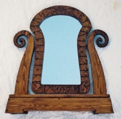 New Medieval Viking Dragon Revival style dressing table mirror