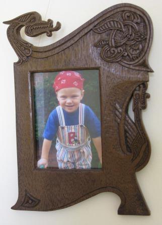 New Medieval Viking Dragon Revival style picture mirror frame