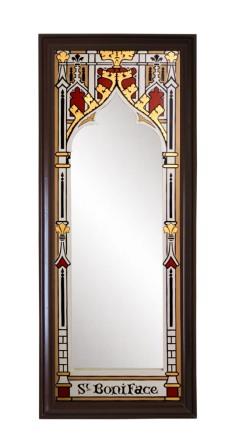 new Wm Burges Gothic Revival style Painted gilded gold Mirror frame