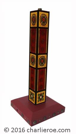 New Gothic Revival style Polychrome painted lamp base