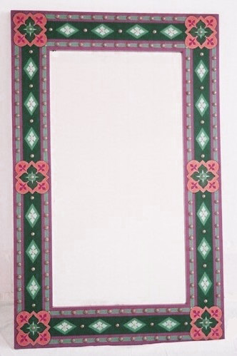 new AWN Pugin Gothic Revival gilded stencilled and painted mirror frame