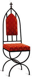 Gothic steel wrought iron dining chair