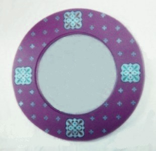new Gothic Revival style gilded stencilled and painted diaper pattern mirror frame