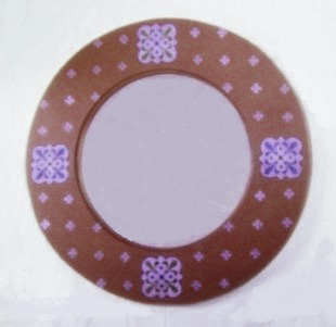new Gothic Revival style gilded stencilled and painted diaper pattern mirror frame