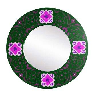 new William Burges Gothic Revival gilded stencilled and painted mirror frame