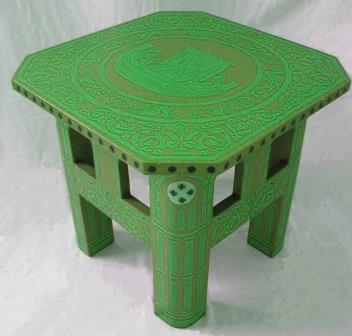 Gothic painted stencilled coffee  side sofa table