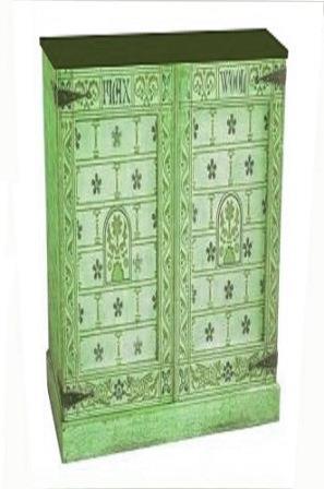 William Burges Reformed Gothic Revival painted armoire cabinet wardrobe furniture