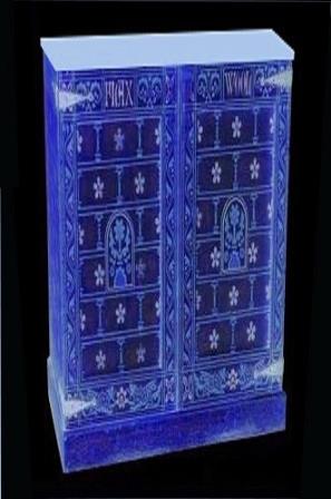 William Burges Reformed Gothic Revival painted armoire cabinet wardrobe furniture
