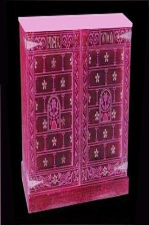 William Burges Reformed Gothic Revival painted armoire cabinet wardrobe furniture