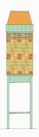 William Burges Gothic Revival Painted stencilled gilded armoire Cupboard bookcase Sideboard drinks TV or Hi-fi cabinet furniture