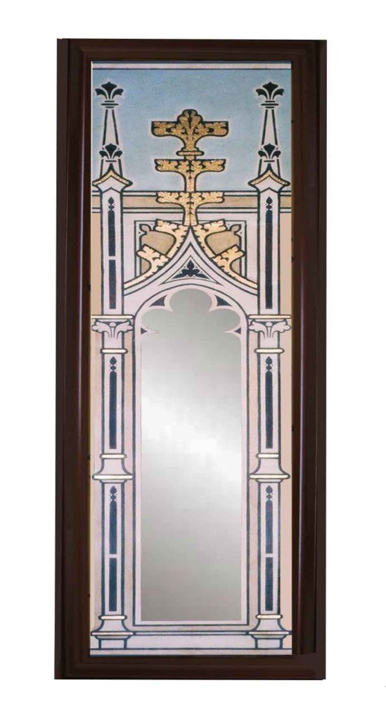 New Gothic Revival style Painted gilded gold Mirror frame