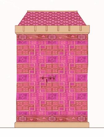 William Burges Reformed Gothic Revival painted wardrobe furniture