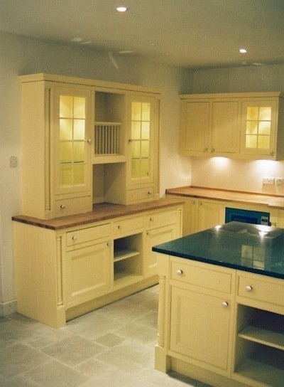 Traditional cream hand painted fitted kitchen units & island