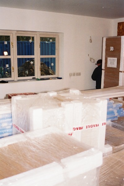 Traditional cream hand painted  fitted kitchen units & island