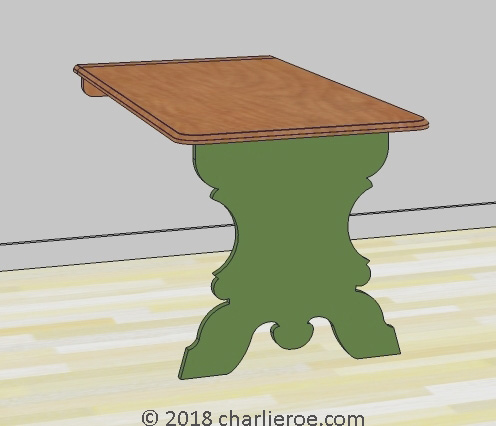 C18th style Scandinavian wall hung farm dining table farm furniture