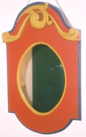 new Painted carved Scandinavian Norwegian wall mirror furniture