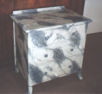 painted marbled Scandinavian Swedish cheast of drawers furniture